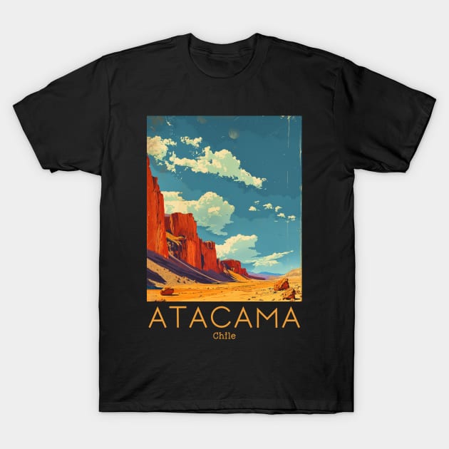 A Vintage Travel Illustration of Atacama Desert - Chile T-Shirt by goodoldvintage